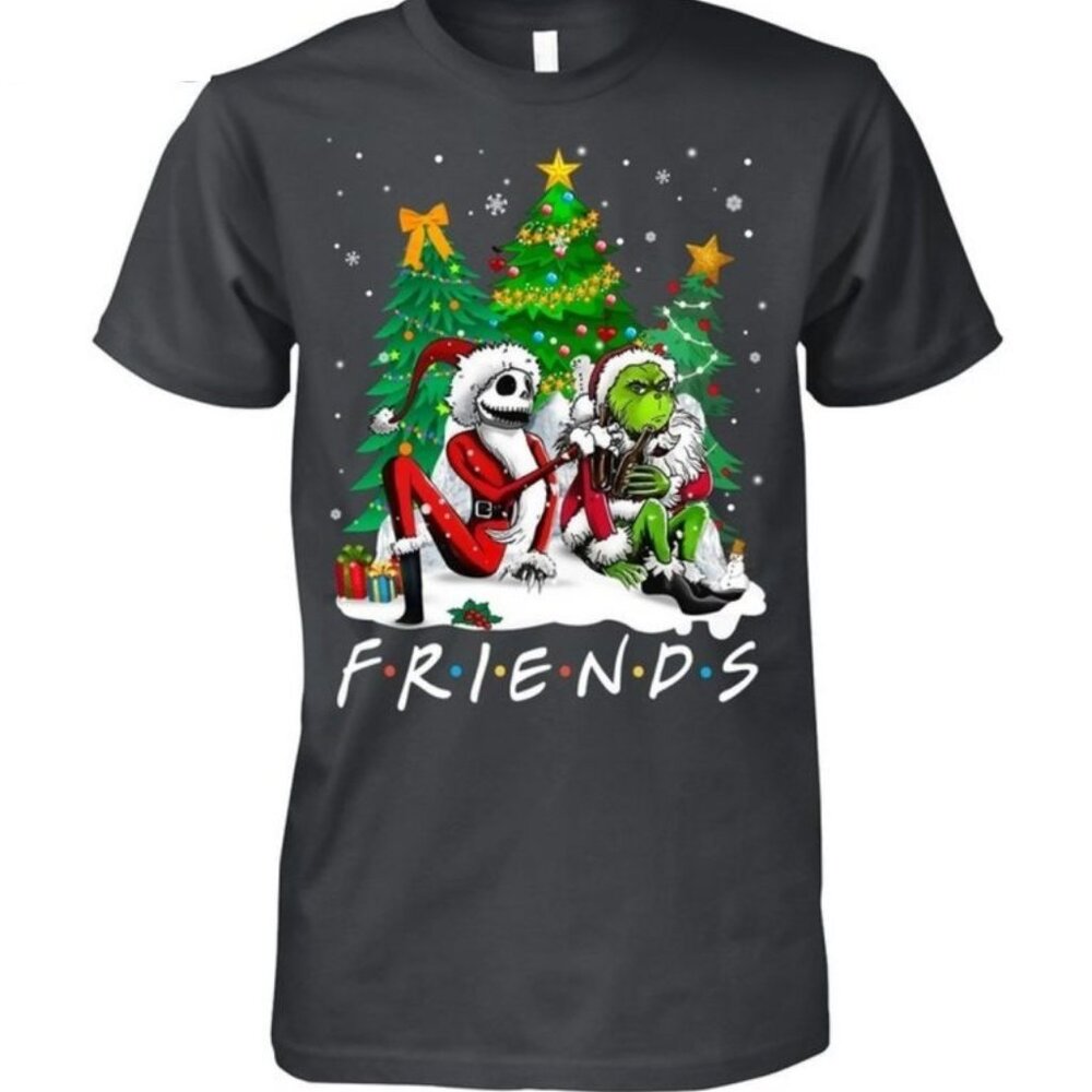 Friends Grinch T-Shirt Funny Christmas Holiday TV Show Graphic Tee103